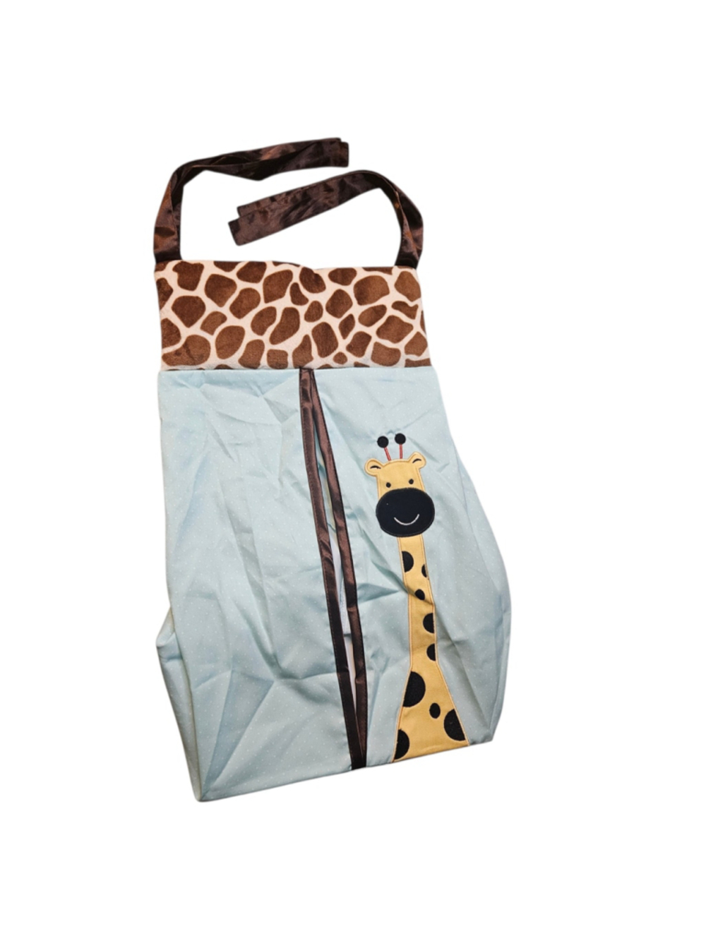 Lambs & Ivy Blue Giraffe Hanging Diaper Caddy Nursery Crib Organizer - Picture 2 of 7